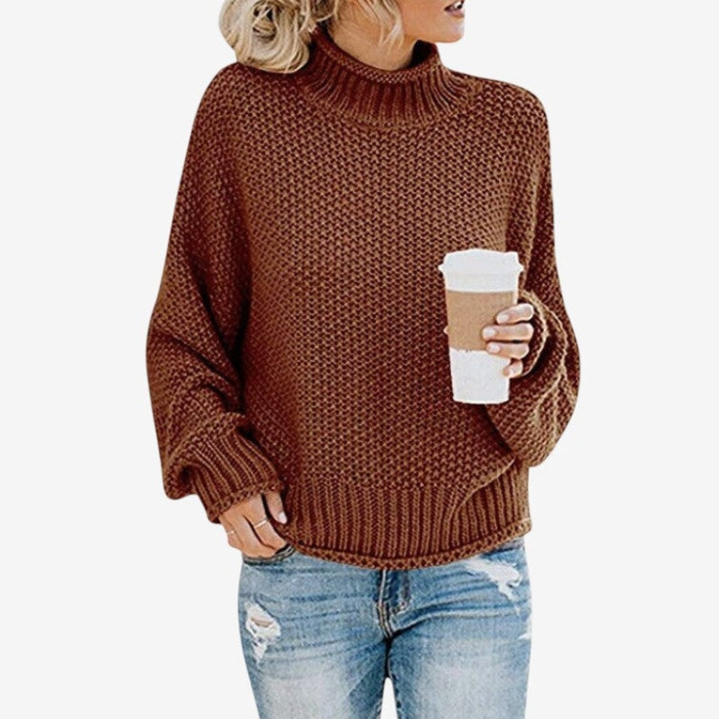 Elizabeth – Losvallende trui met lange mouwen en colkraag Velani