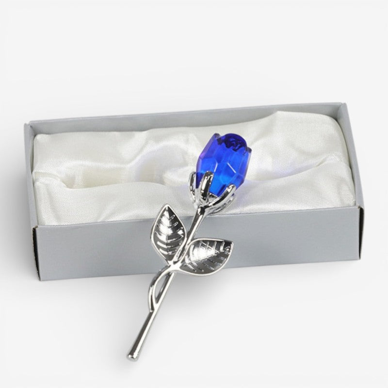 Decorative Crystal Gift Box with Heart and Rose