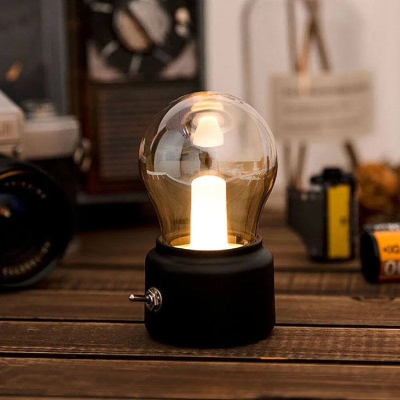 LumiCharge – LED Tafellamp met Ronde Lampenkop en Oplaadbaar Ontwerp Velani