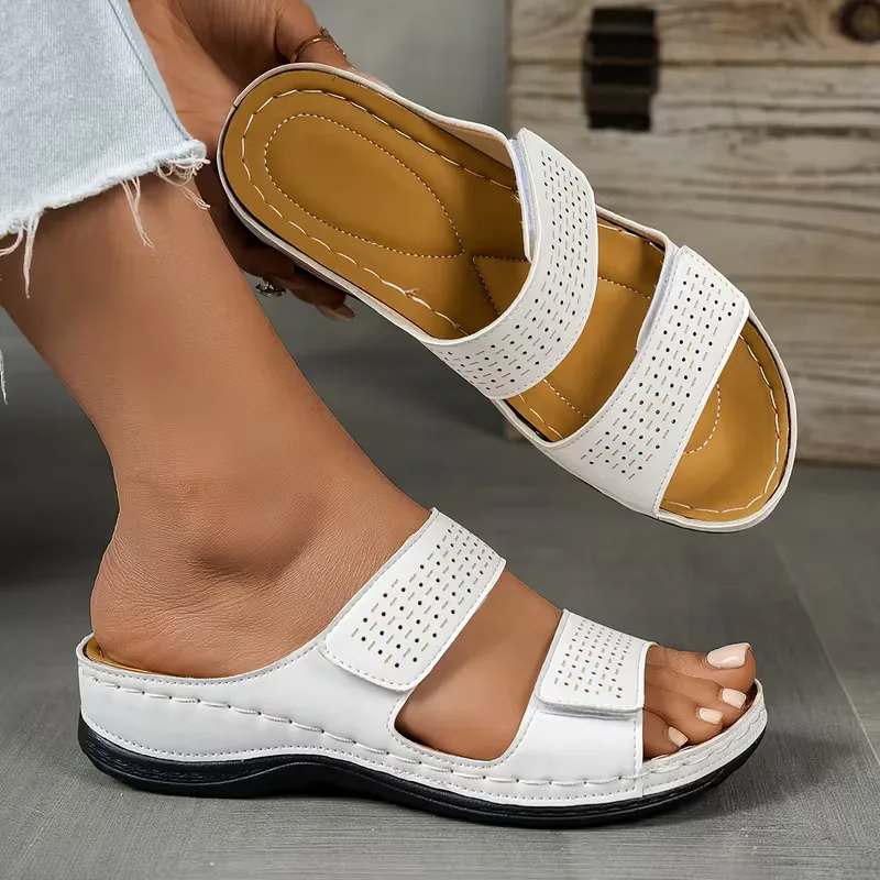 Women’s Double-Strap Slip-On Sandals