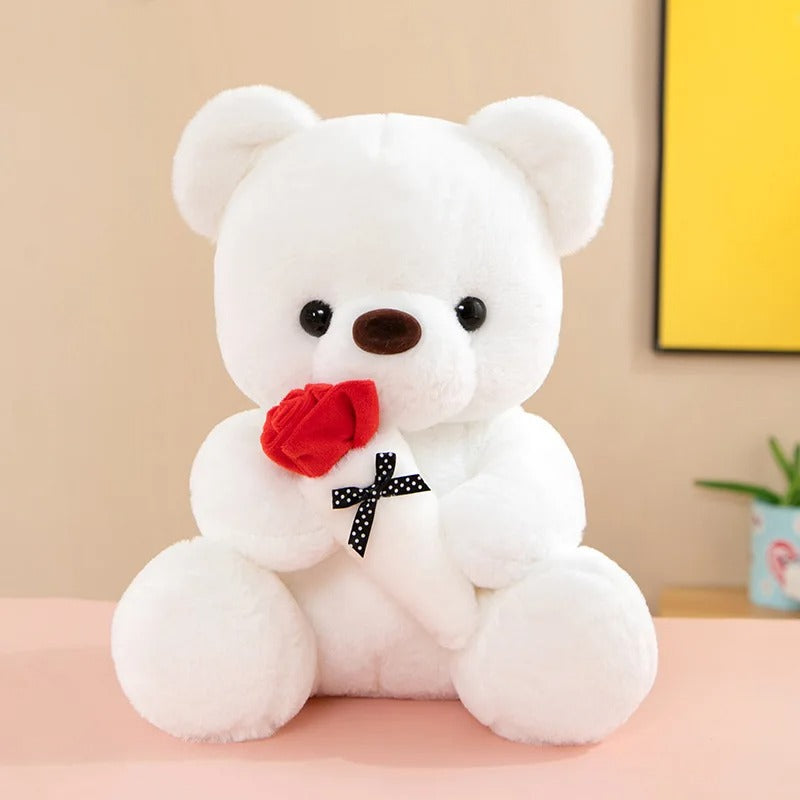 BloomHeart – Rose Teddy Bear Handmade with Roses