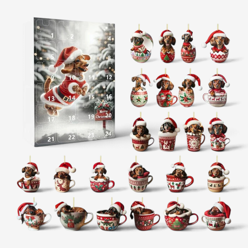 Doxvent – Advent Calendar with 24 Dachshund-Themed Accessories