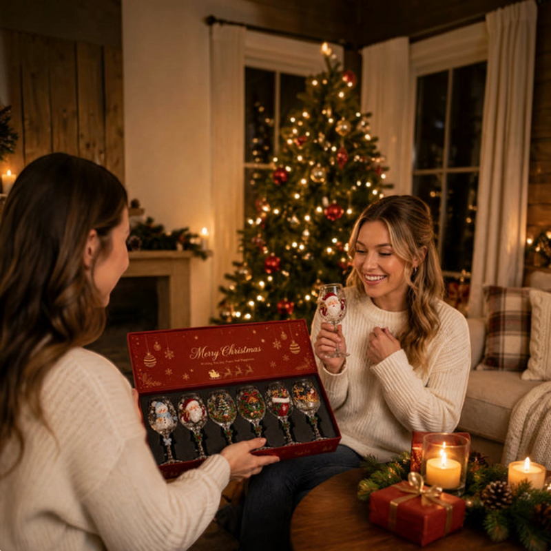 Yulegoblet – Christmas Glass Set With Festive Designs