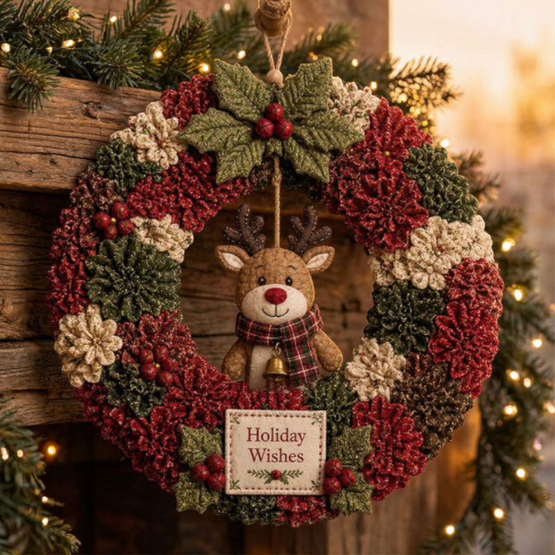 Wreathmas - 3D Christmas Wreath DIY Kit in Fabric