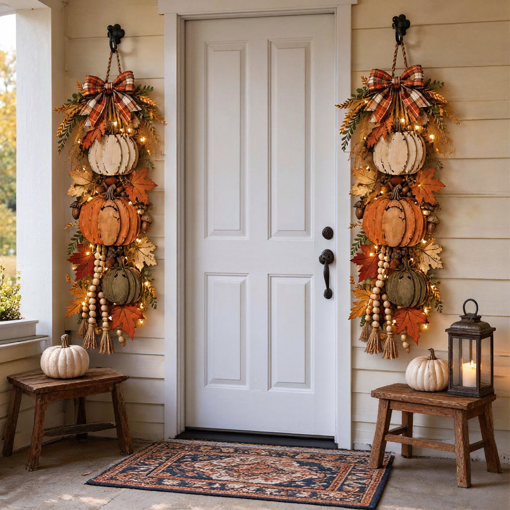 Pumpkinwarm – Wooden Pumpkin Decoration With Led Lights
