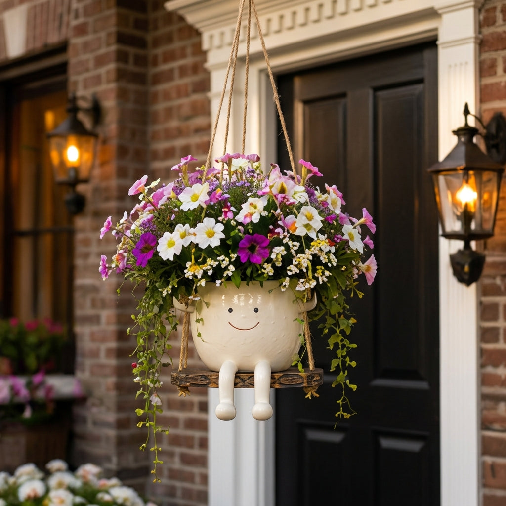 Plantpend - Swinging Planter With Decorative Design