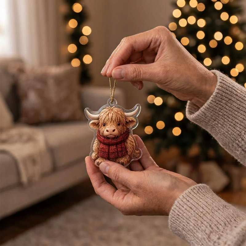 Cowtide – Highland Cow Advent Calendar With 24 Acrylic Hangers