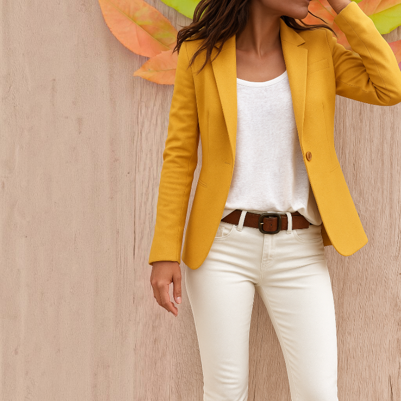 Chic Notched Collar Blazer for Women