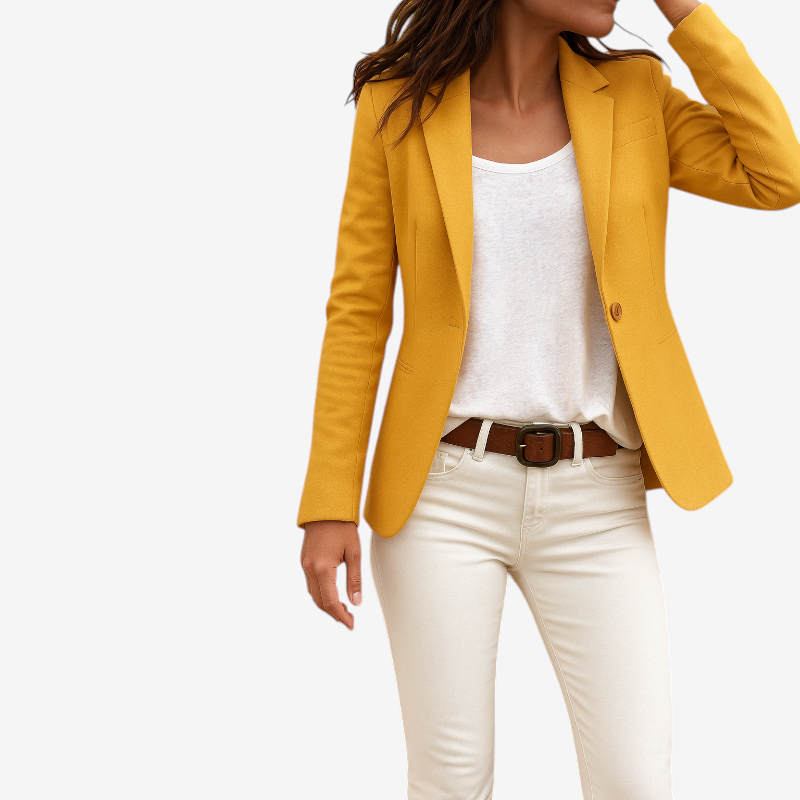 Chic Notched Collar Blazer for Women