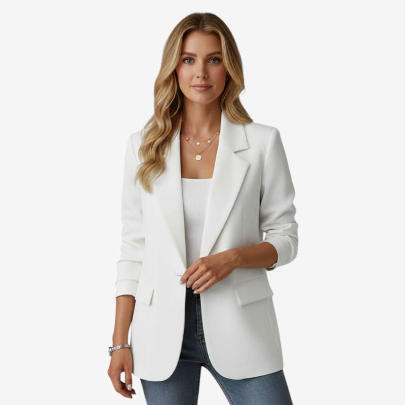 Stylish Women's Folded Collar Blazer