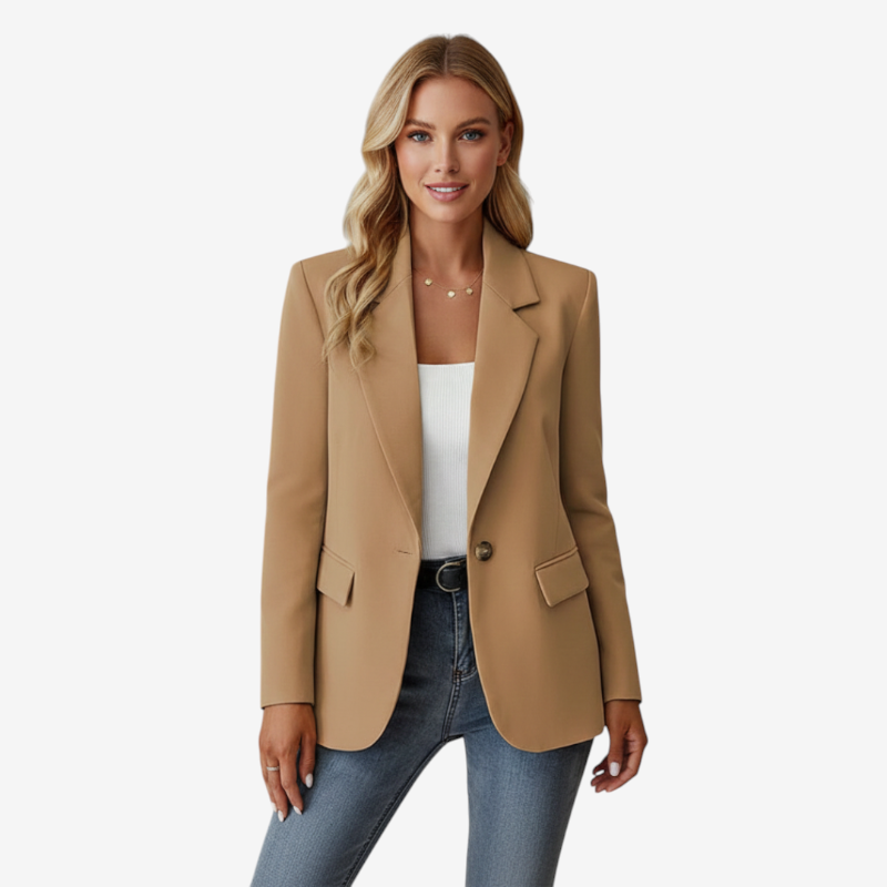 Stylish Women's Folded Collar Blazer