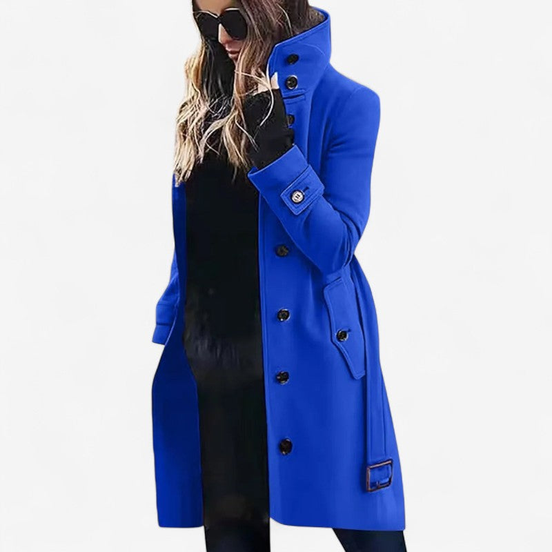 Jennifer – Trenchcoat met Lange MouwenTailleceintuur en Knopensluiting Velani