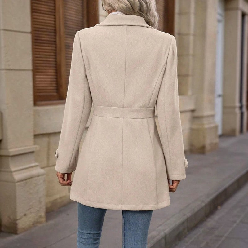 Beltvyn - Fitted Trench Coat with Waist Belt