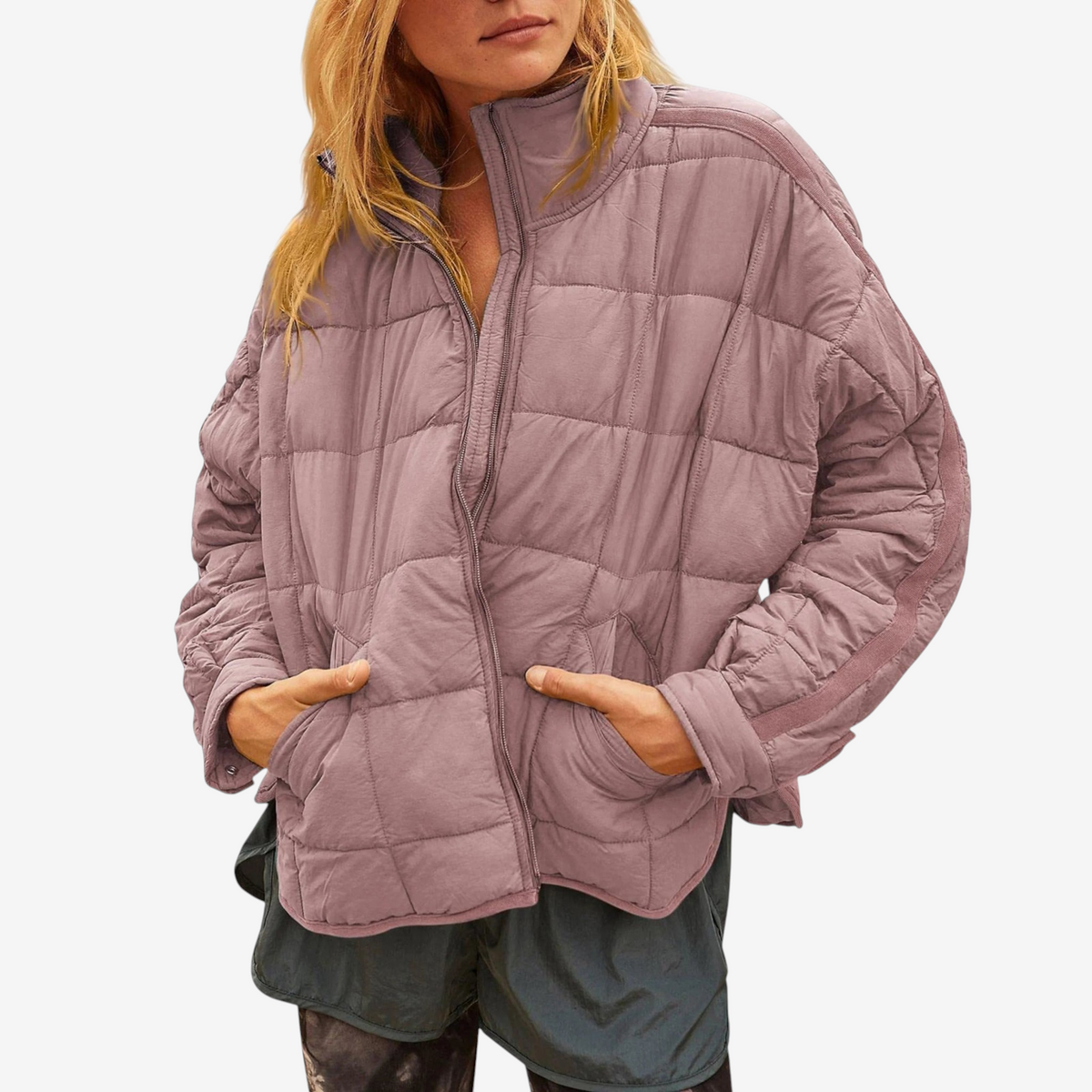 Collarix - Quilted Puffer Jacket with Loose Fit and High Collar