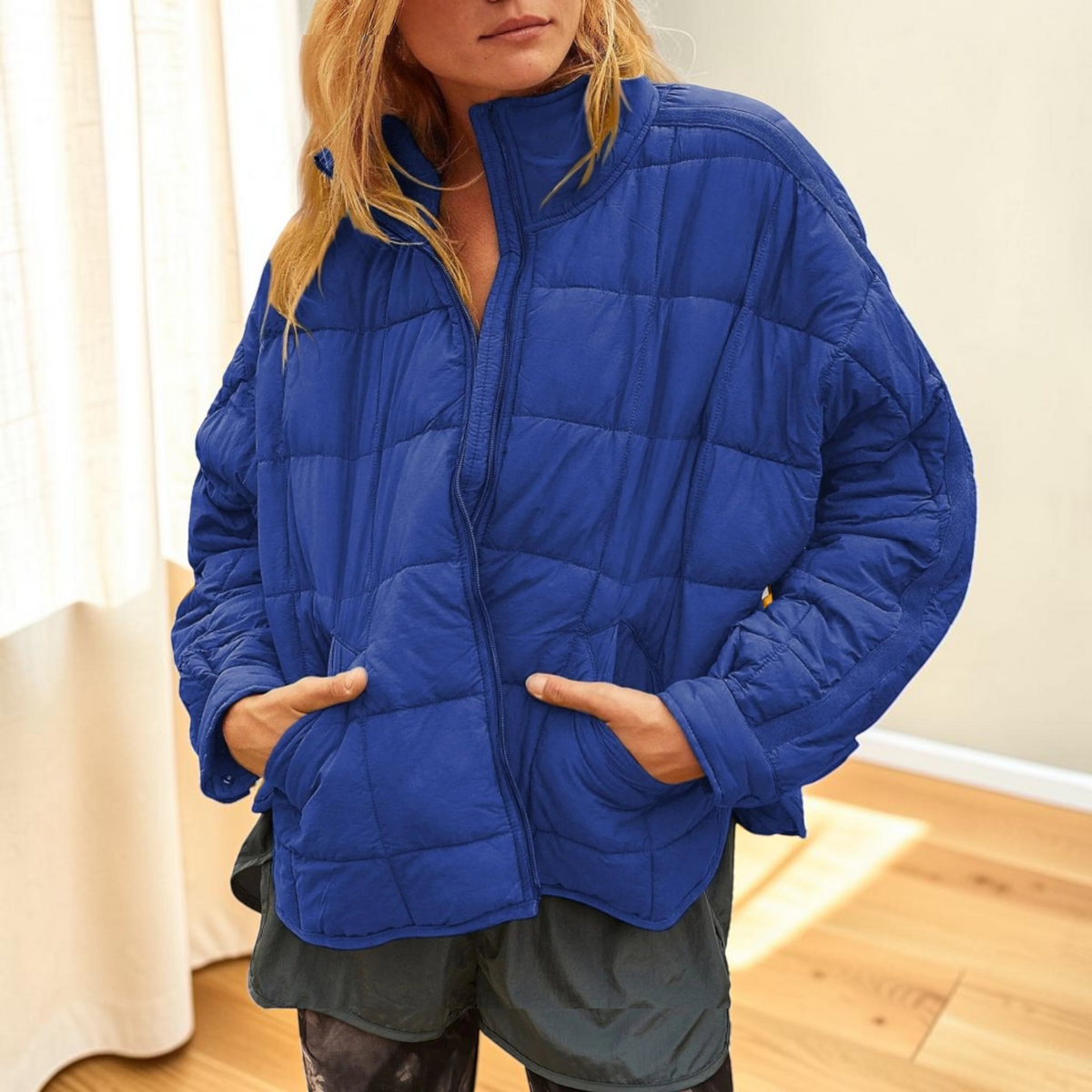 Collarix - Quilted Puffer Jacket with Loose Fit and High Collar