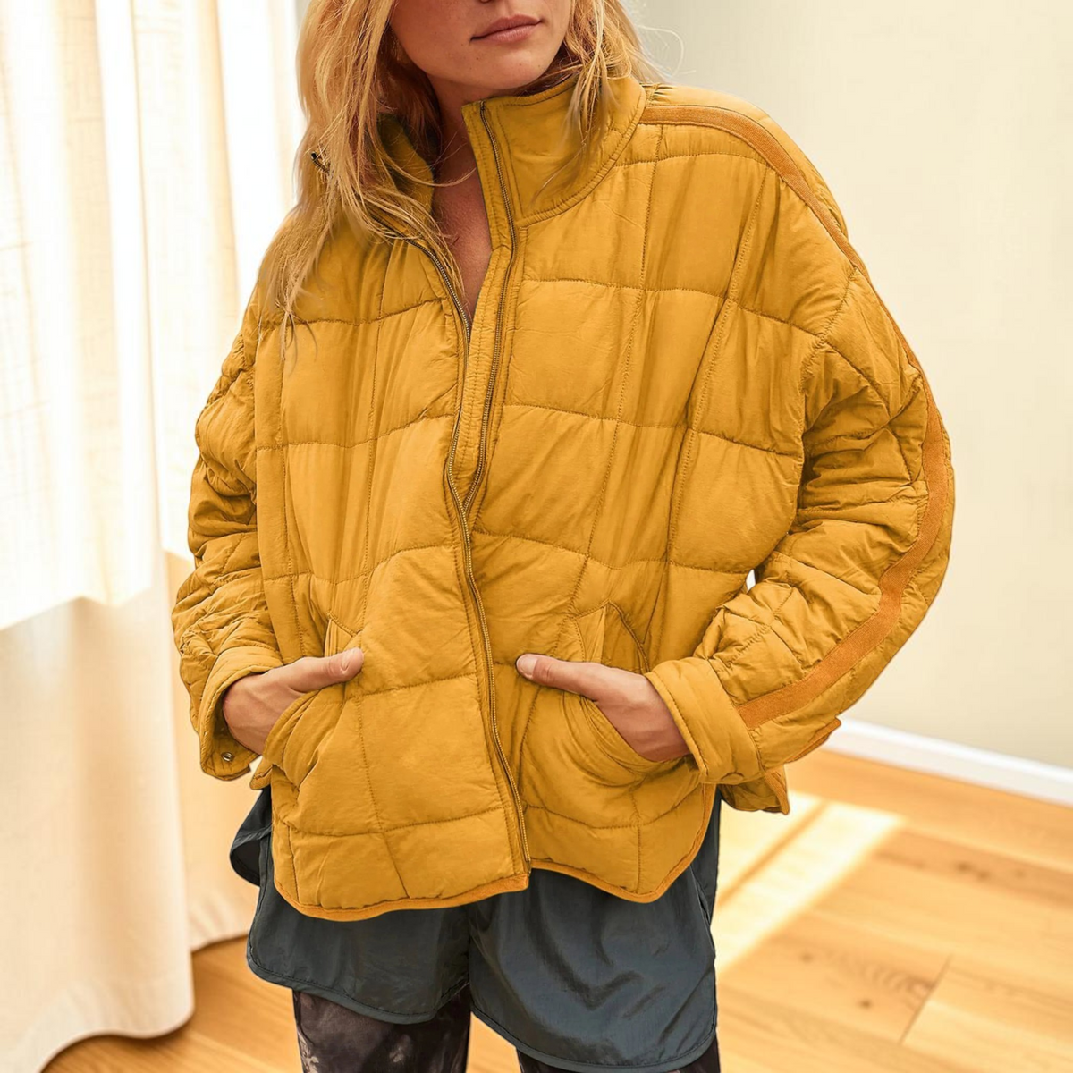 Collarix - Quilted Puffer Jacket with Loose Fit and High Collar