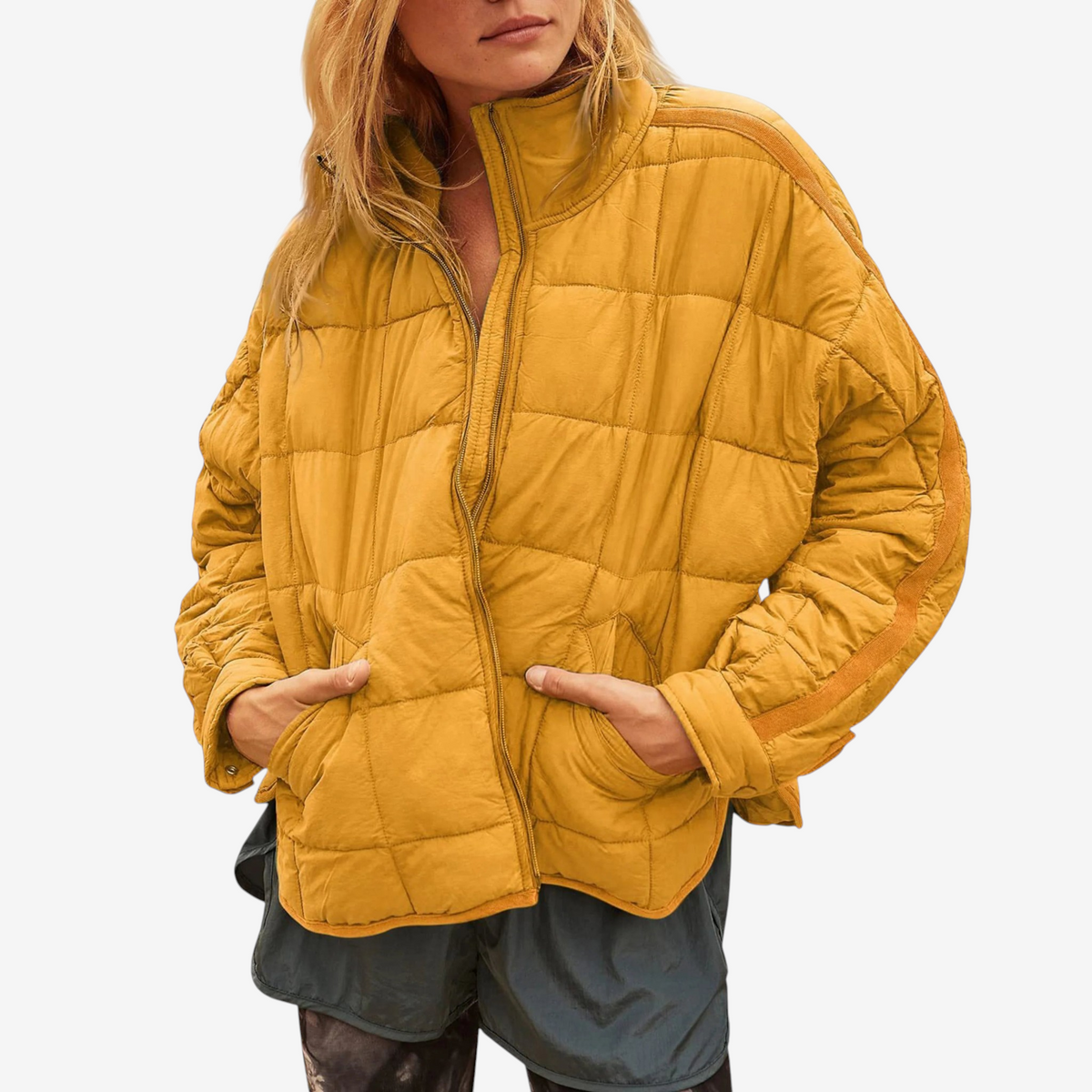 Collarix - Quilted Puffer Jacket with Loose Fit and High Collar