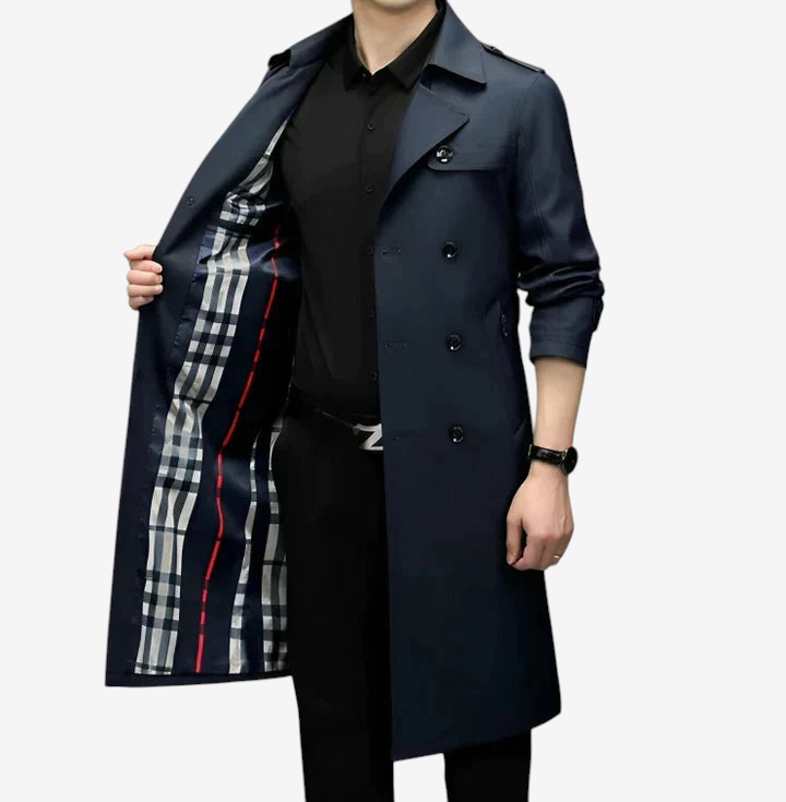 Strapton - Fitted Double-Breasted Trench Coat