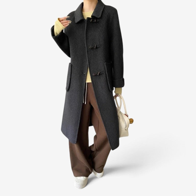 Cufflyn - Long Coat with Toggle Front Closure