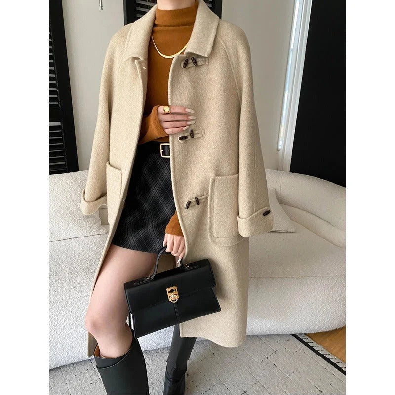 Cufflyn - Long Coat with Toggle Front Closure
