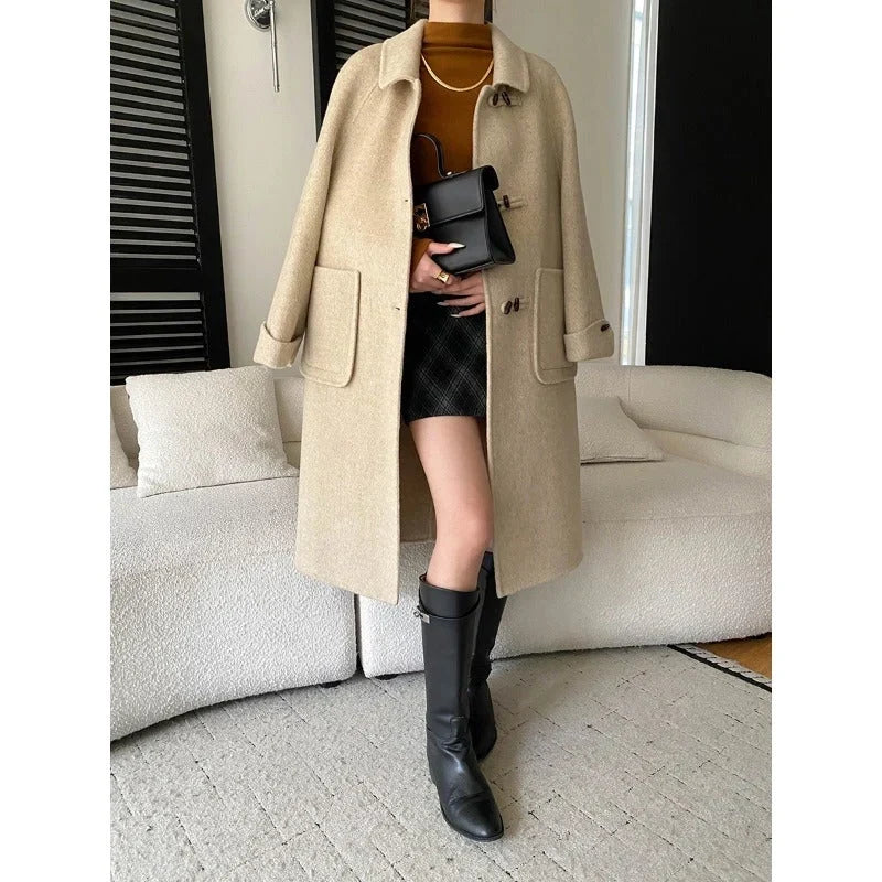 Cufflyn - Long Coat with Toggle Front Closure
