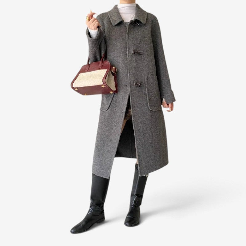 Cufflyn - Long Coat with Toggle Front Closure