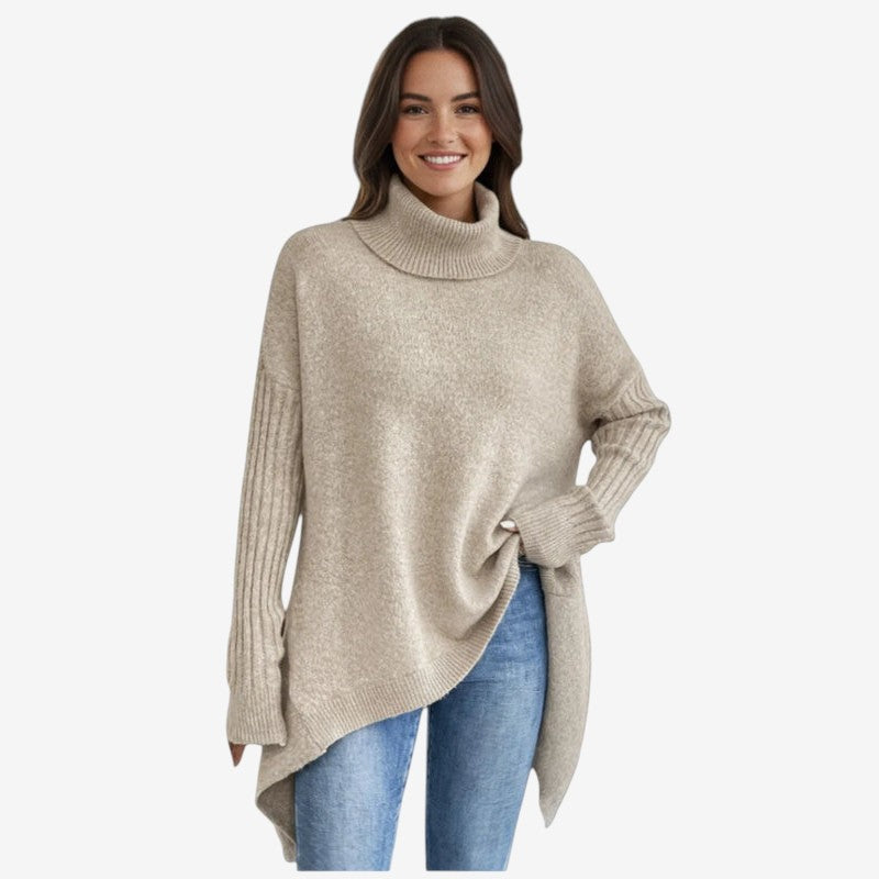 Knitora - Turtleneck Sweater with Relaxed Fit
