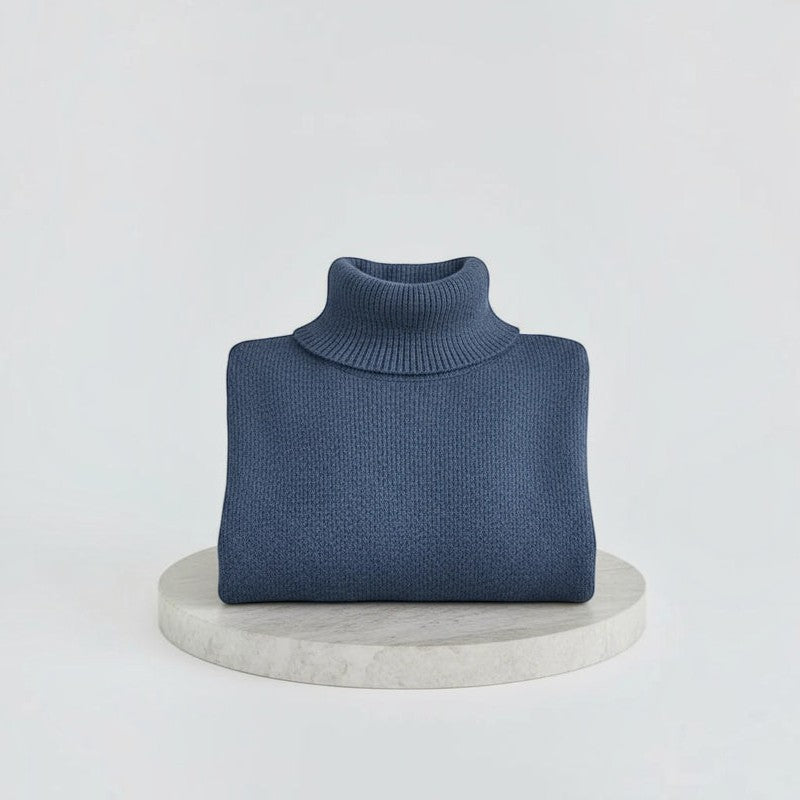 Knitora - Turtleneck Sweater with Relaxed Fit