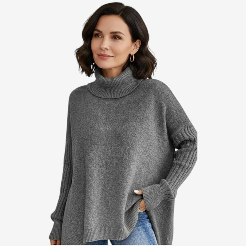 Knitora - Turtleneck Sweater with Relaxed Fit