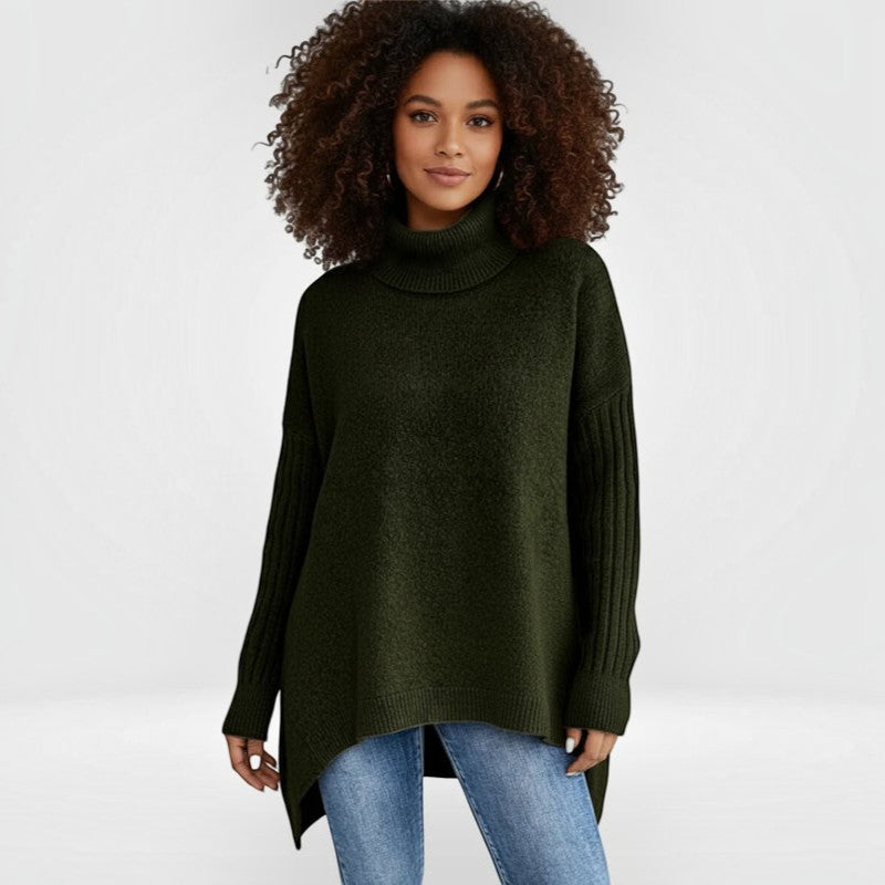 Knitora - Turtleneck Sweater with Relaxed Fit