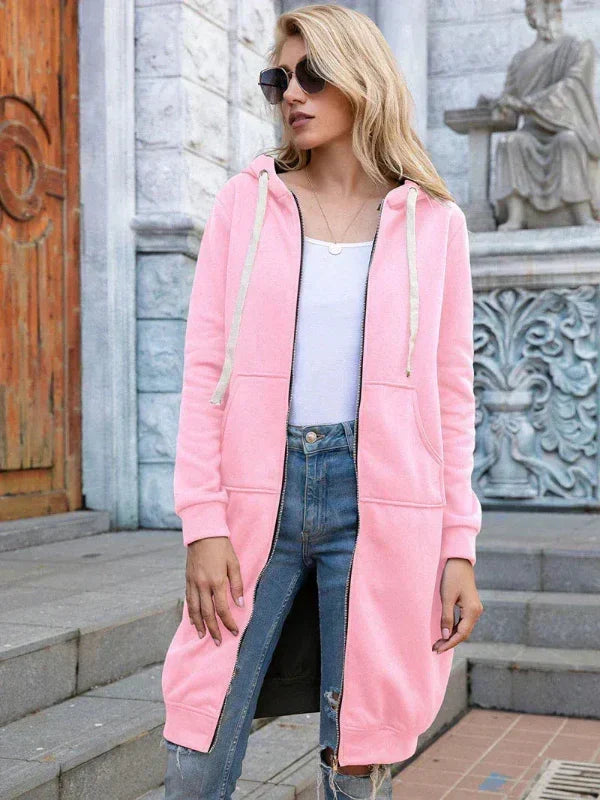 Hoodlyn - Long Hooded Jacket with Loose Fit