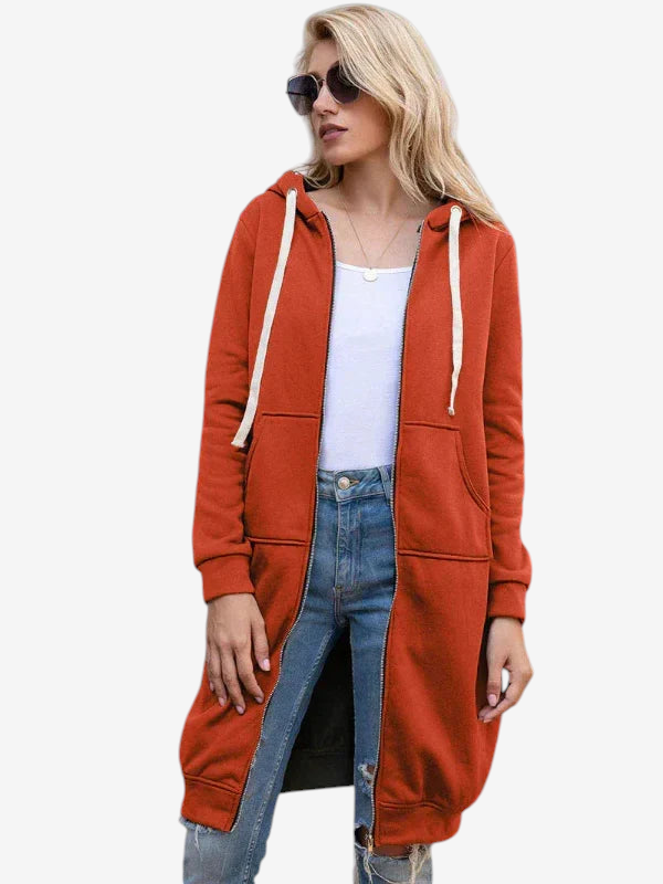 Hoodlyn - Long Hooded Jacket with Loose Fit