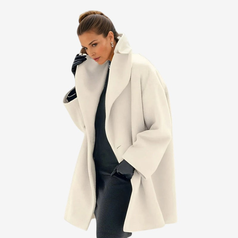 Overlyn - Long Coat with Wide Lapels
