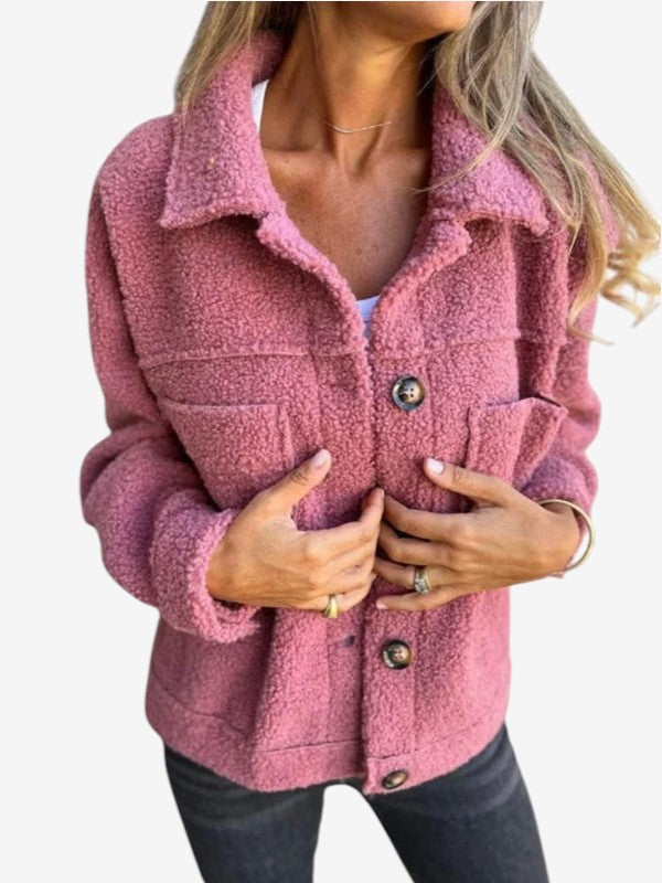 Collara - Textured Jacket with Classic Collar and Button Closure