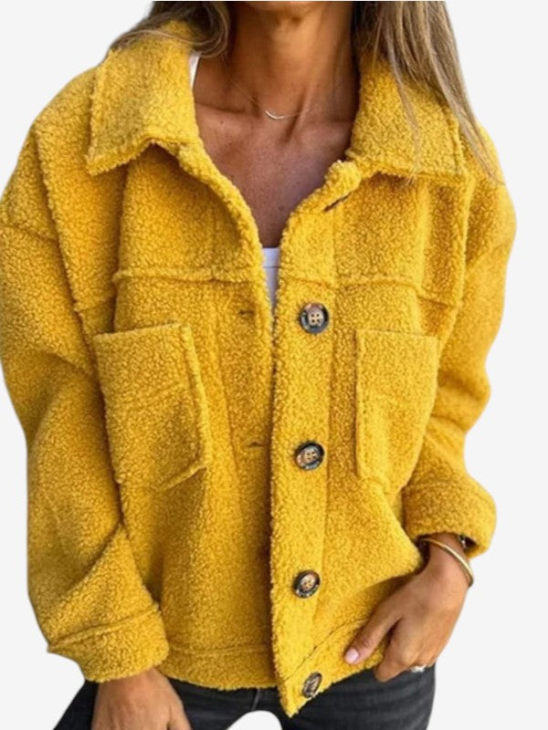 Collara - Textured Jacket with Classic Collar and Button Closure