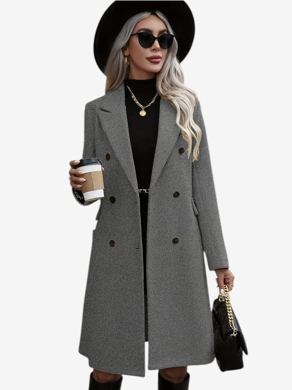 Buttonel - Trench Coat with Front Button Closure