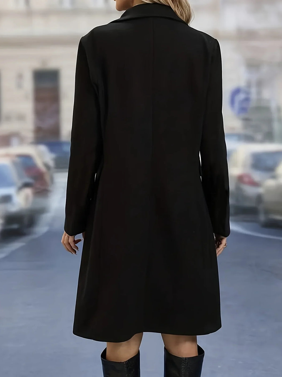Buttonel - Trench Coat with Front Button Closure