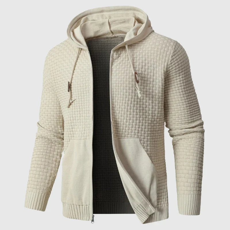 Braided - Hoodie with Textured Braided Pattern