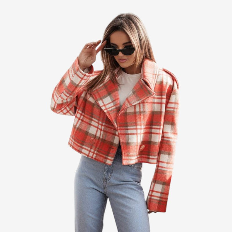 Amelia – Long sleeve coat with notched collar