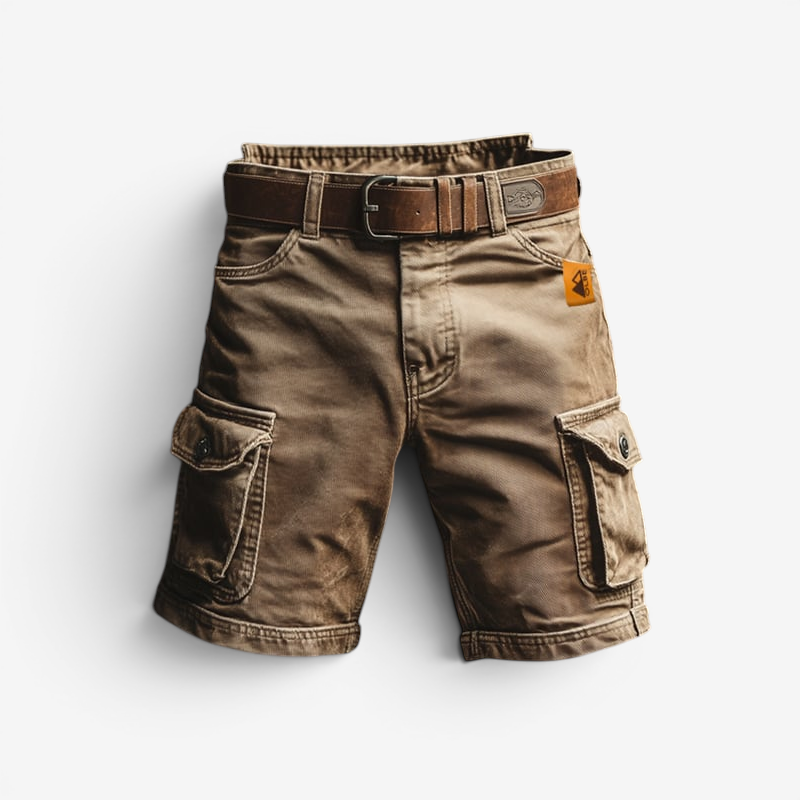 Men’s Versatile Multi-Pocket Drawstring Shorts