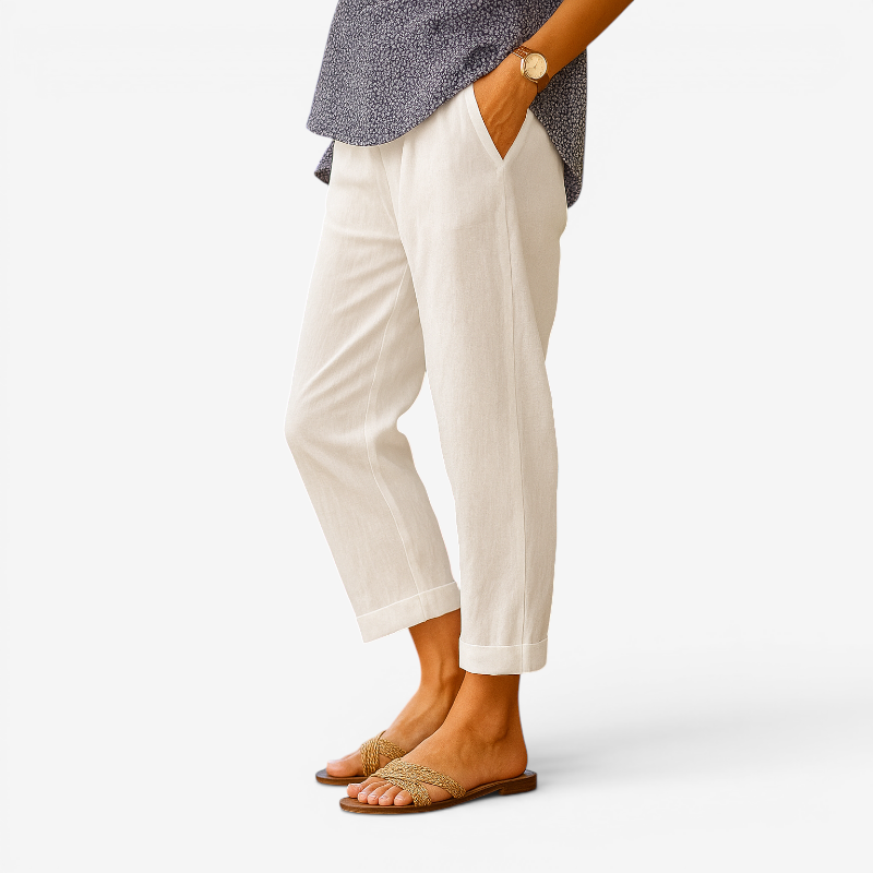 Womens Wide Leg Trousers with Pockets