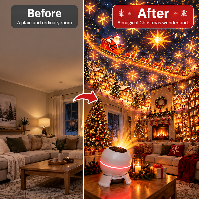 Luminora – Christmas Projector with Moving Holiday Projections