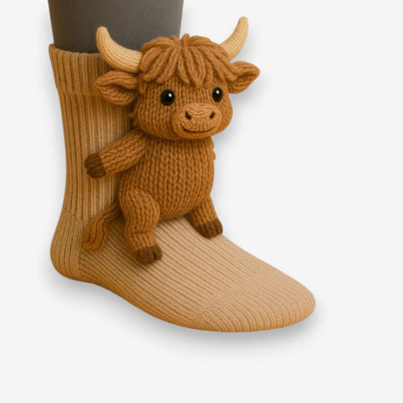 Nora – Decorative Socks with 3D Animal Inspired Design