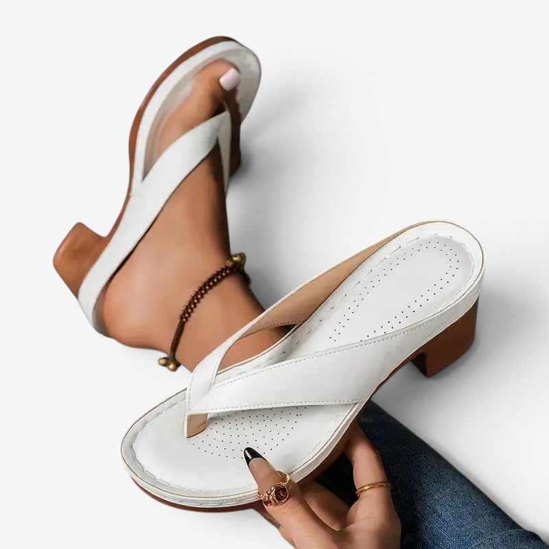 Women's Open Toe Chunky Heeled Sandals