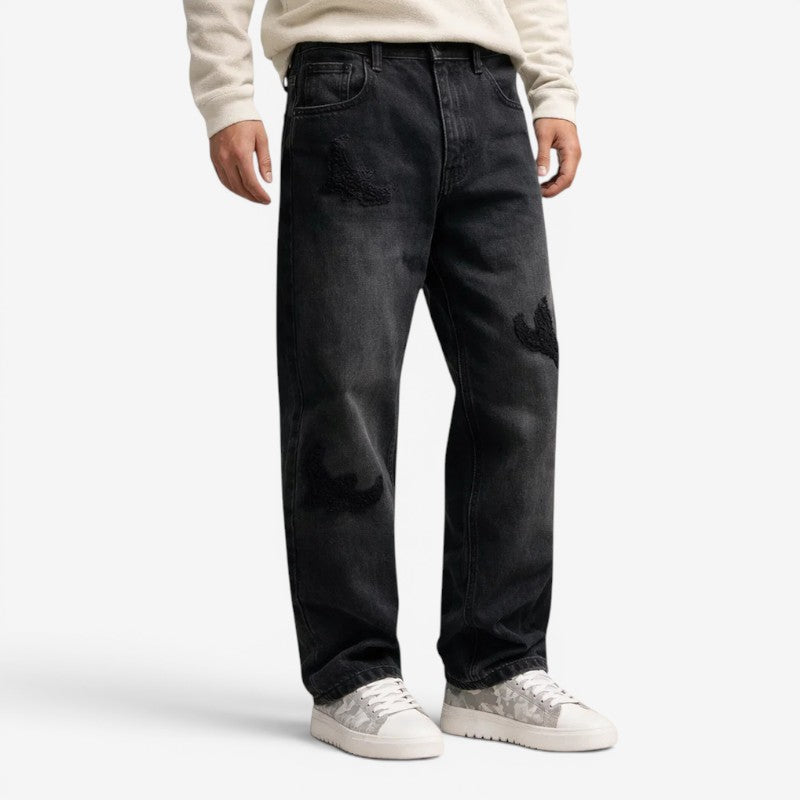 Men's High-Waisted Wide Leg Trousers