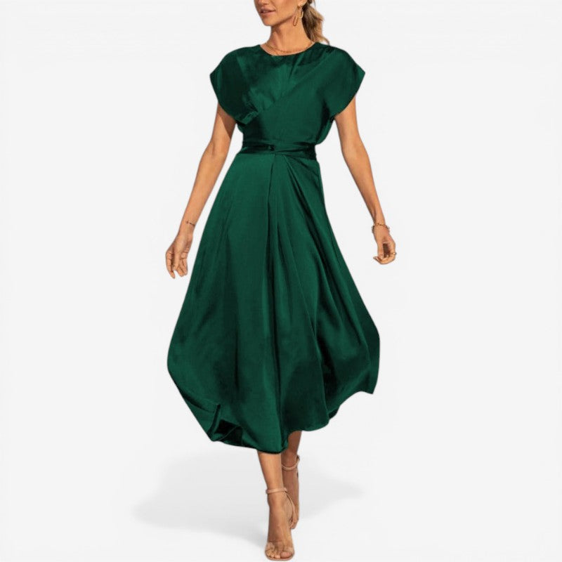 Sleeveless Wrap Waist Dress