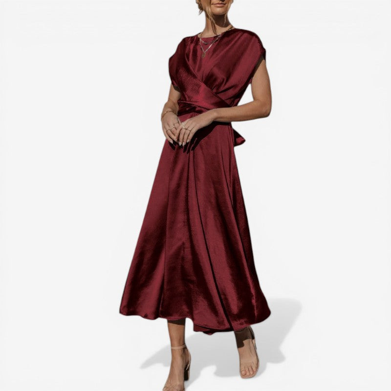 Sleeveless Wrap Waist Dress
