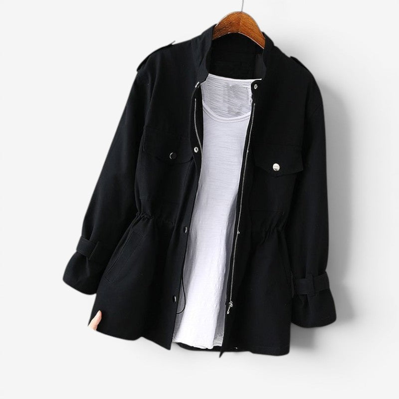 Women’s Zip Front Jacket Long Sleeve with Side Pockets