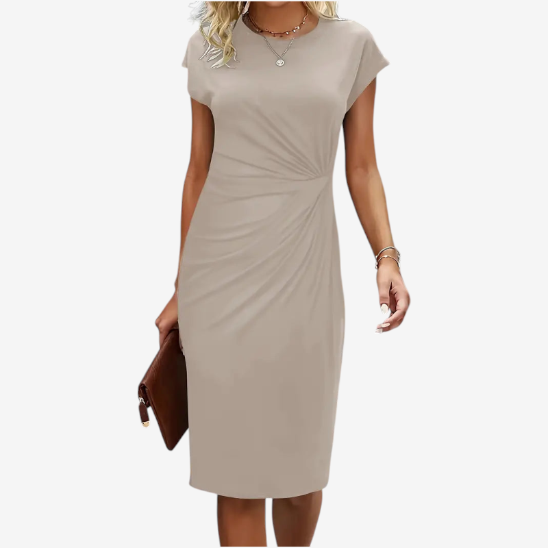 Twist Waist Bodycon Midi Dress for Women