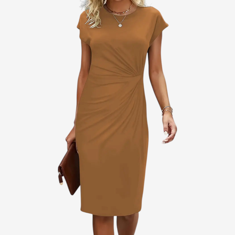 Twist Waist Bodycon Midi Dress for Women
